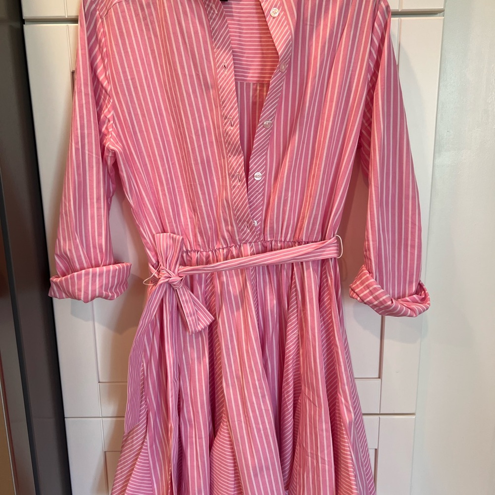 Steve Madden Pink and White Striped Dress “Lorelei” Dress